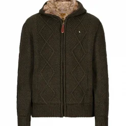 Hot Wolljacke Hordaland Herren (Oliv) Angelpullover & -Strickjacken