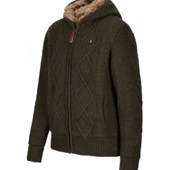 Hot Wolljacke Hordaland Herren (Oliv) Angelpullover & -Strickjacken