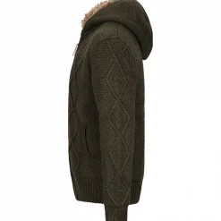 Hot Wolljacke Hordaland Herren (Oliv) Angelpullover & -Strickjacken