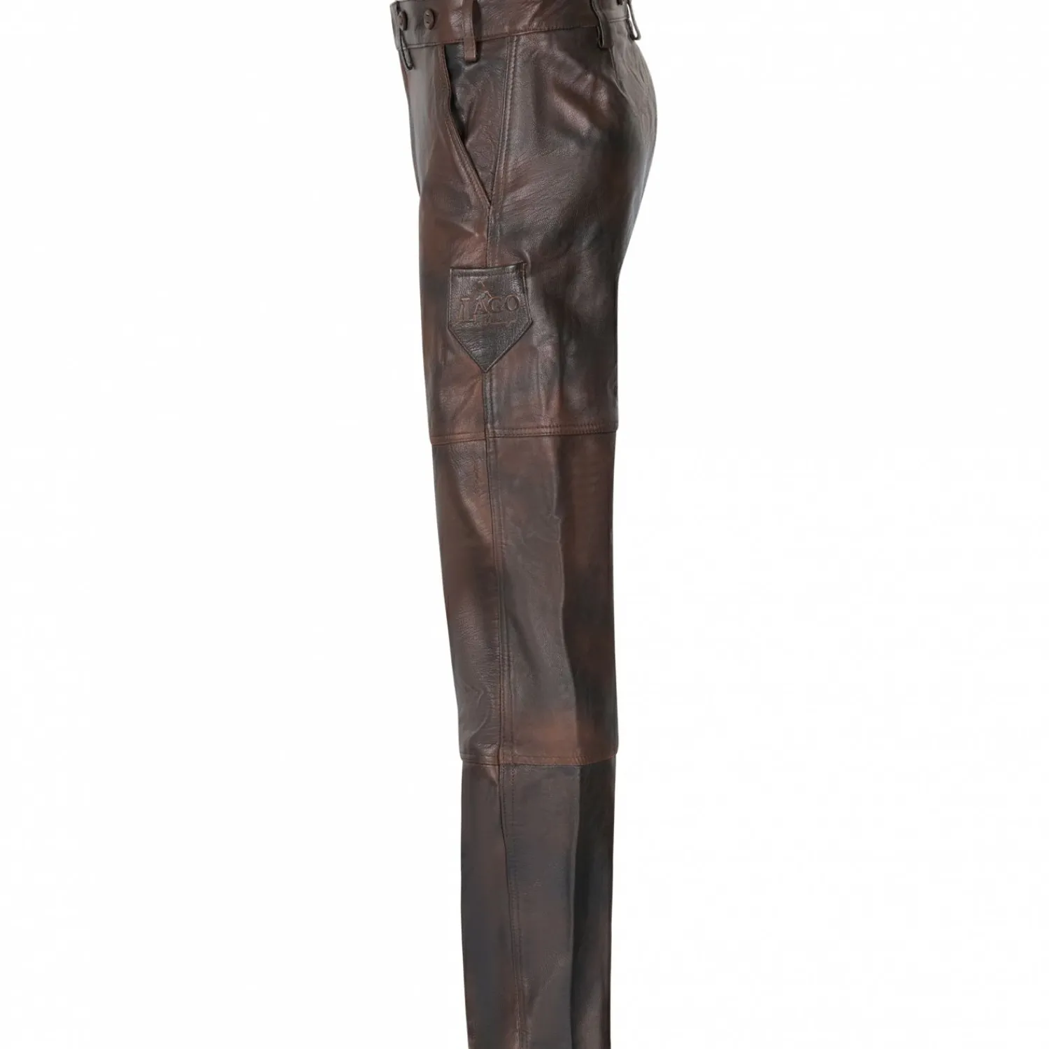 il Lago Prestige Ziegenlederhose Herren (Braun)< Outdoor- & Angel-Lederhosen