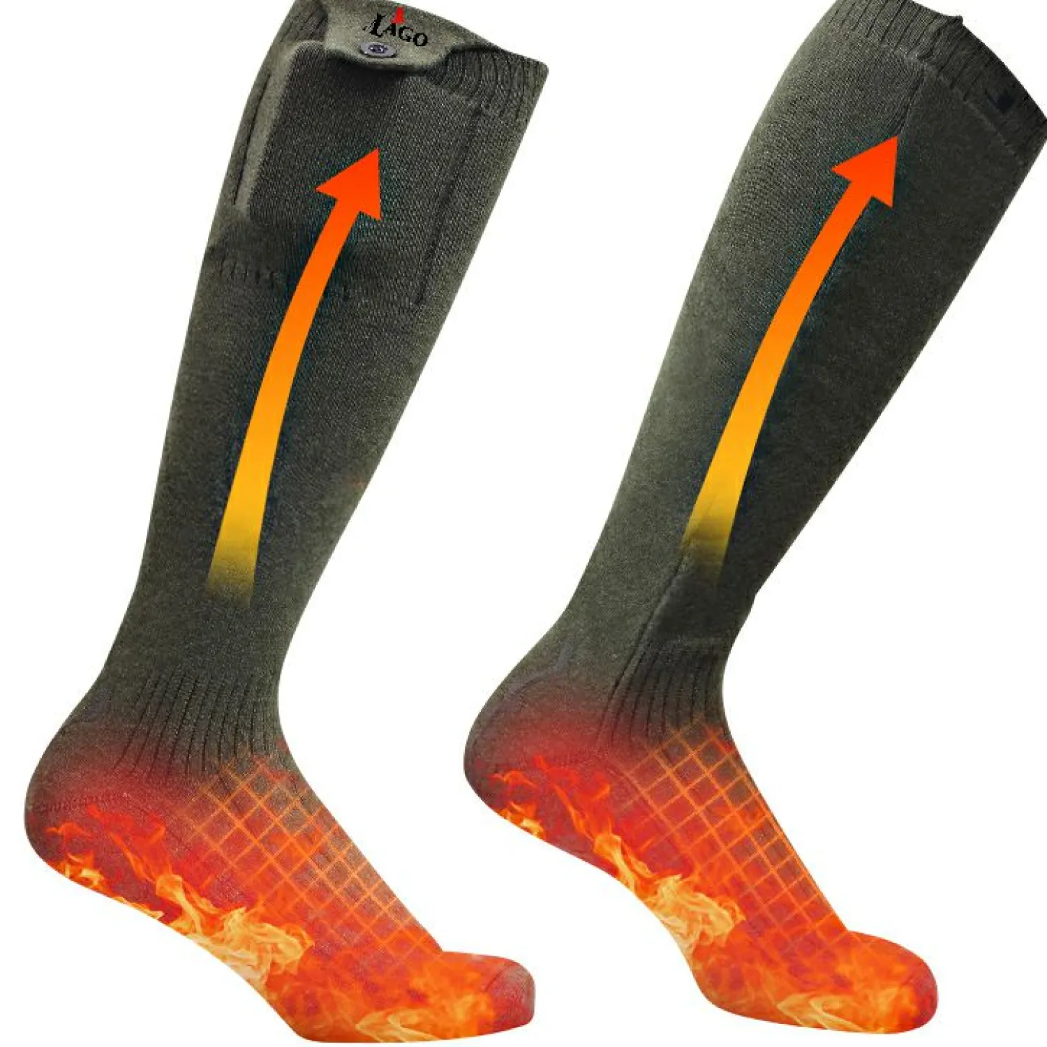 il Lago Red Level Heizsocken Flex Pro X Unisex (Oliv)< Beheizbare Bekleidung