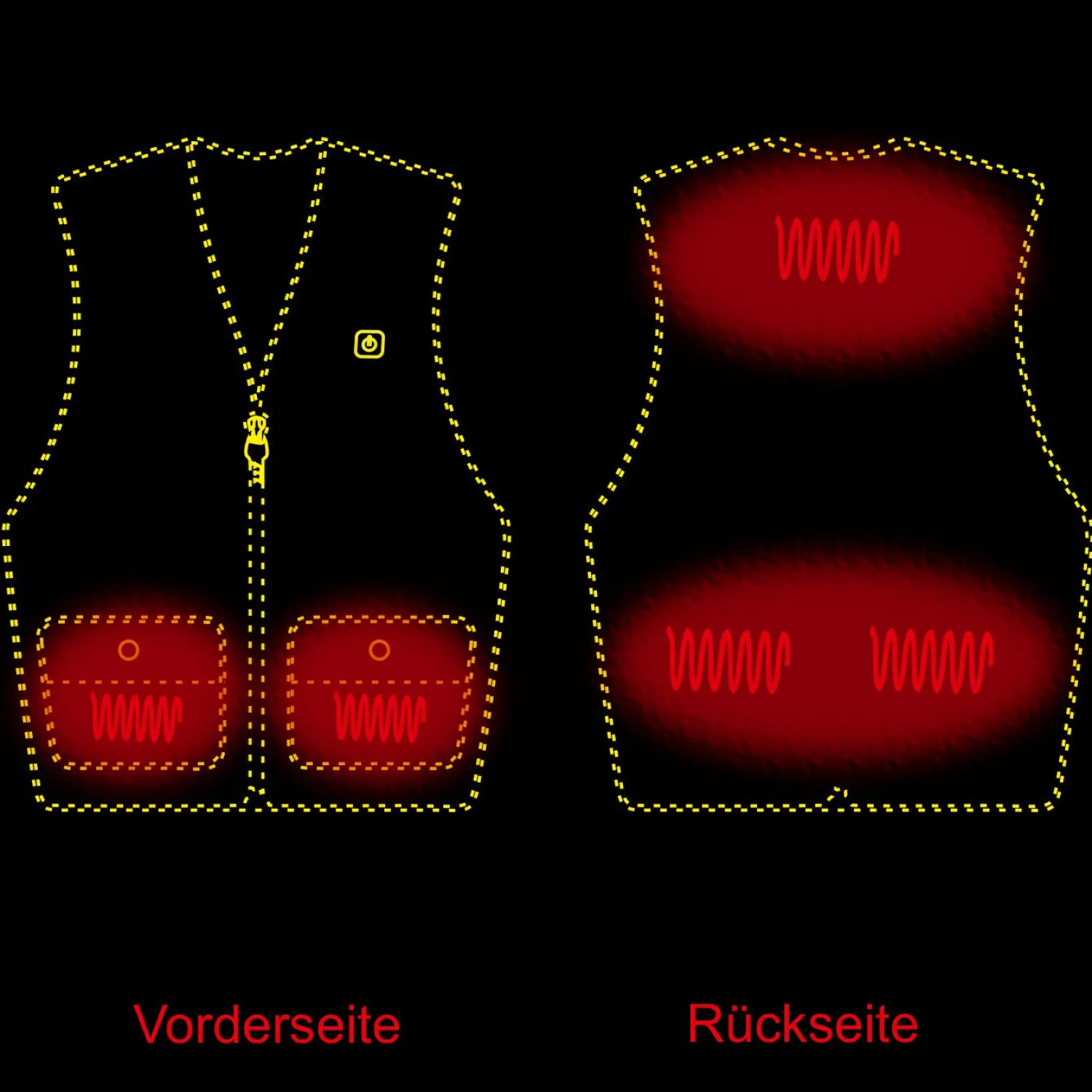 Heizweste Feuerland Herren (Oliv) Beheizbare Bekleidung|Outdoor- & Anglerwesten