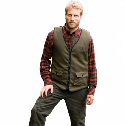 Heizweste Feuerland Herren (Oliv) Beheizbare Bekleidung|Outdoor- & Anglerwesten