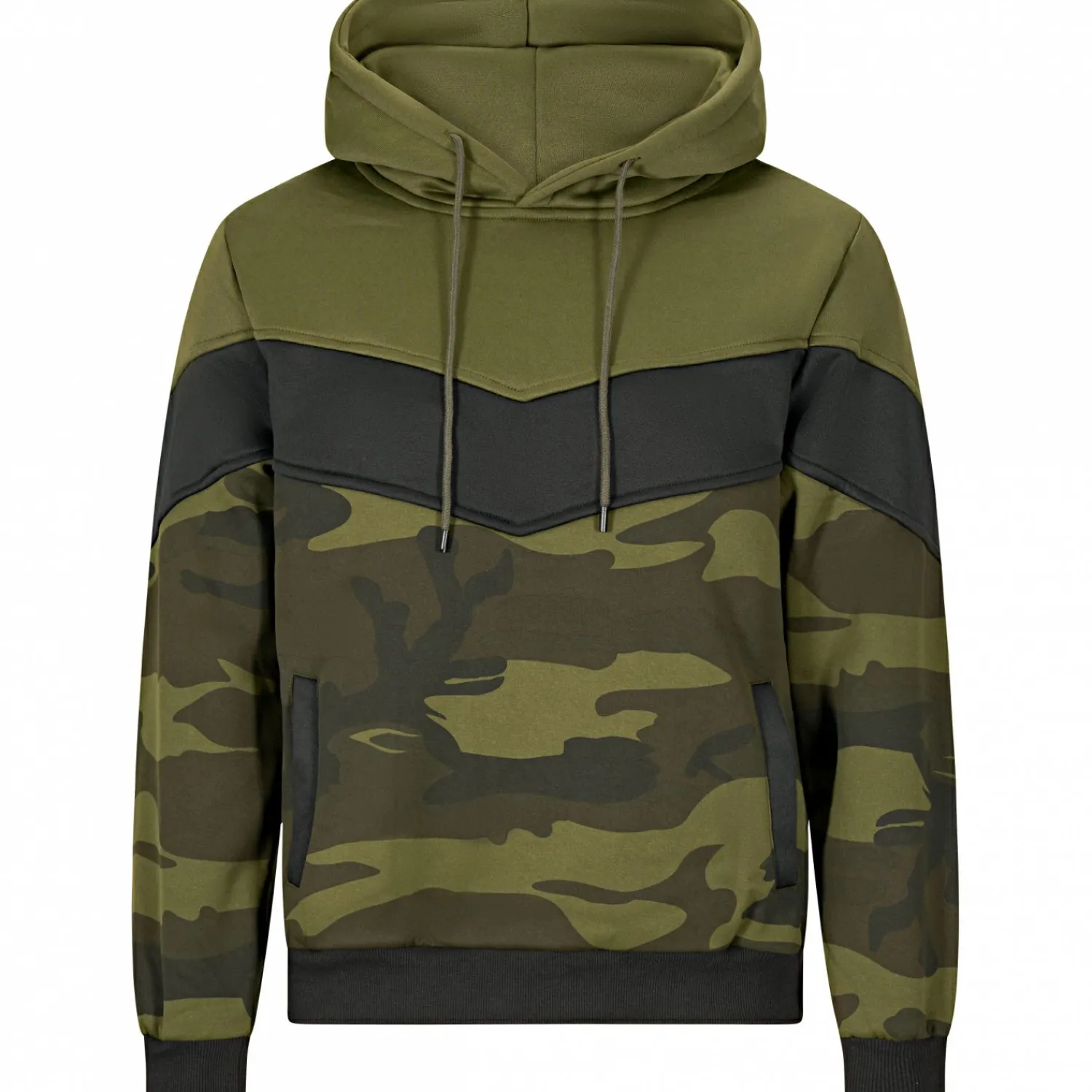 New Hoodie Nevis Herren, beheizbar (Oliv/Schwarz/Camouflage) Angelpullover & -Strickjacken