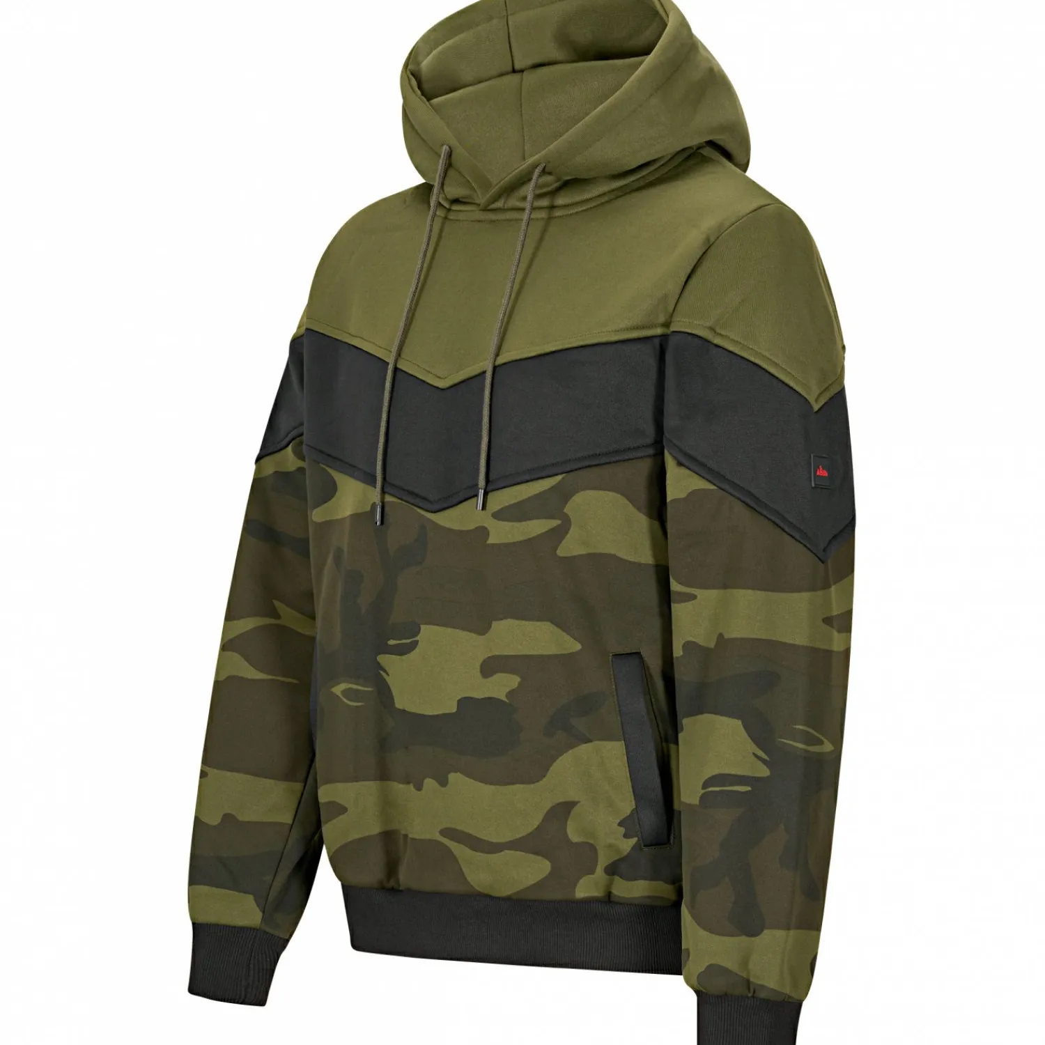 New Hoodie Nevis Herren, beheizbar (Oliv/Schwarz/Camouflage) Angelpullover & -Strickjacken
