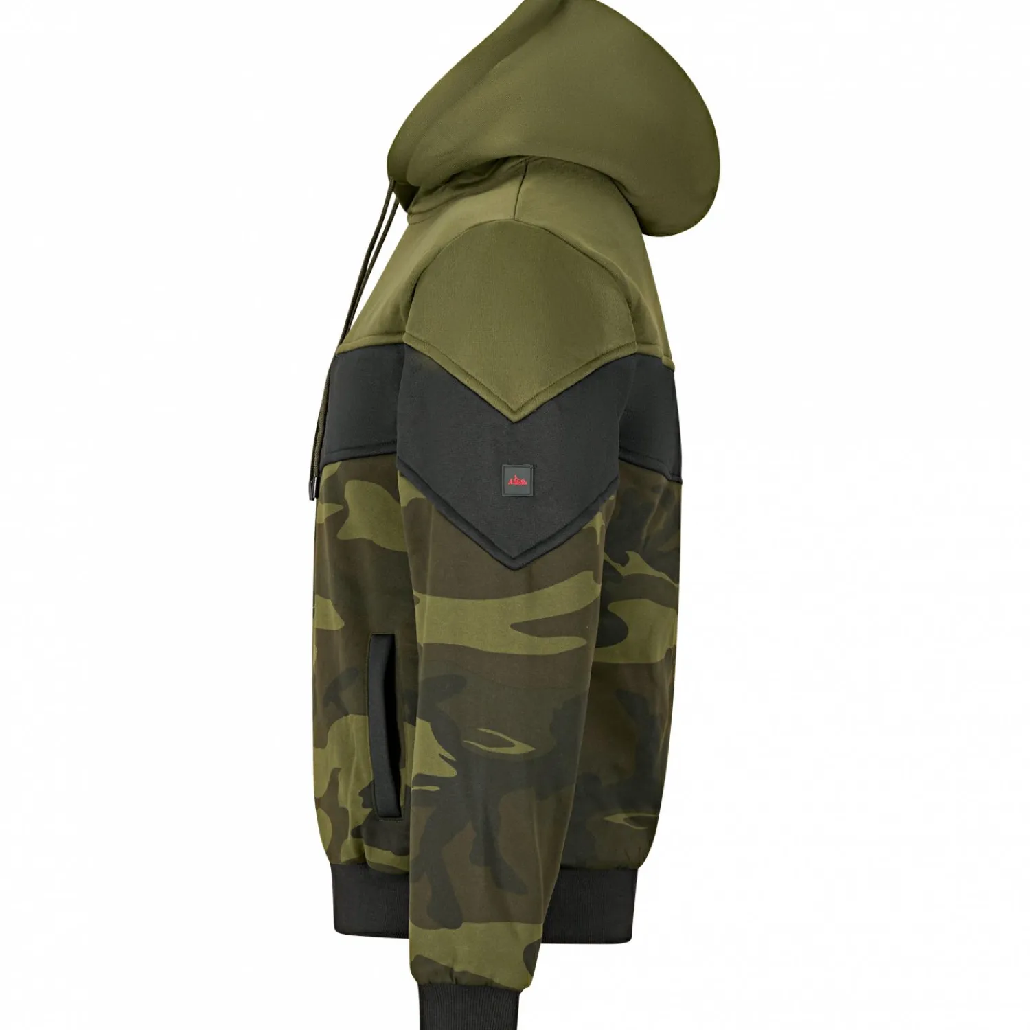 New Hoodie Nevis Herren, beheizbar (Oliv/Schwarz/Camouflage) Angelpullover & -Strickjacken