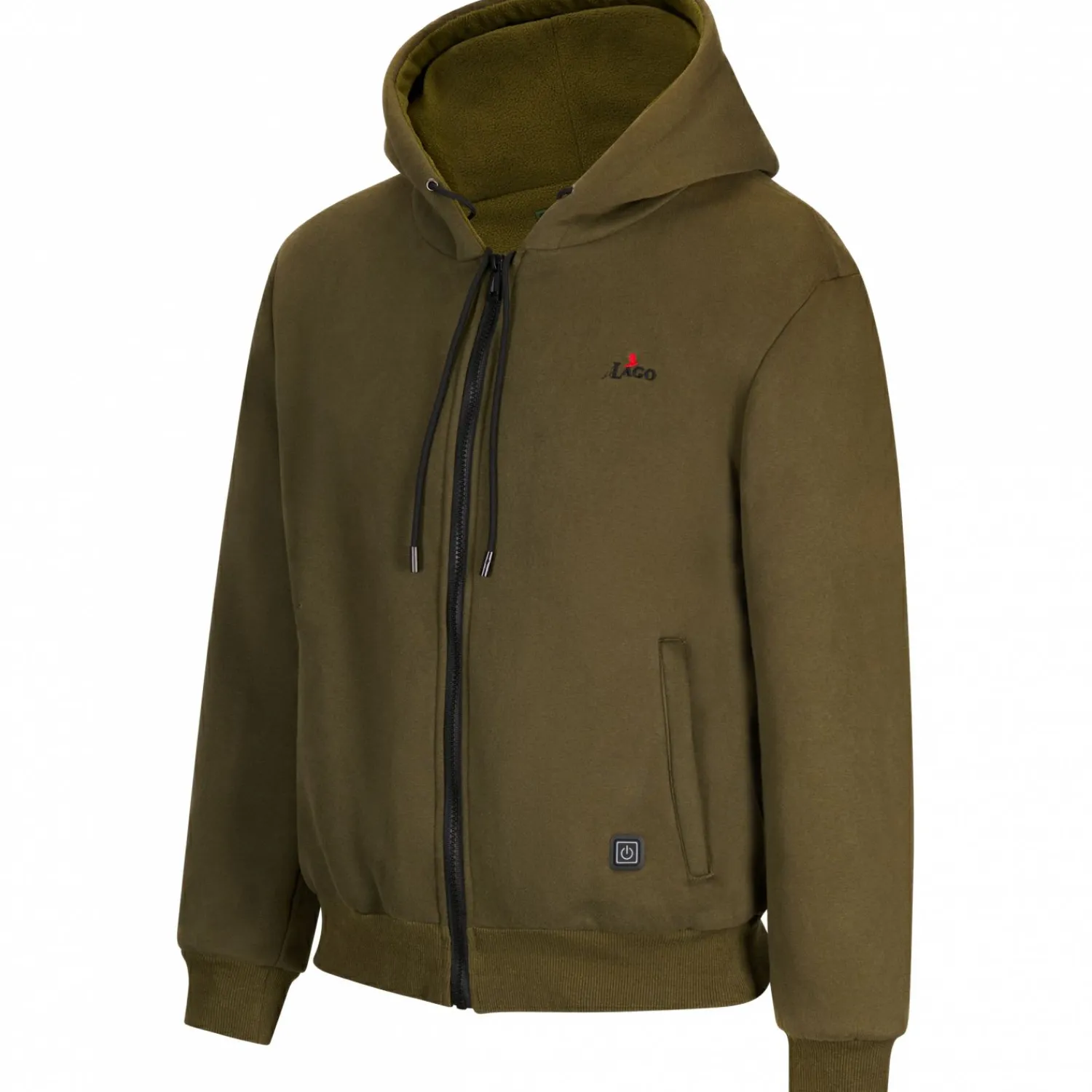 il Lago Red Level Sweatjacke Feuerland Herren, beheizbar (Oliv)< Beheizbare Bekleidung|Angelpullover & -Strickjacken