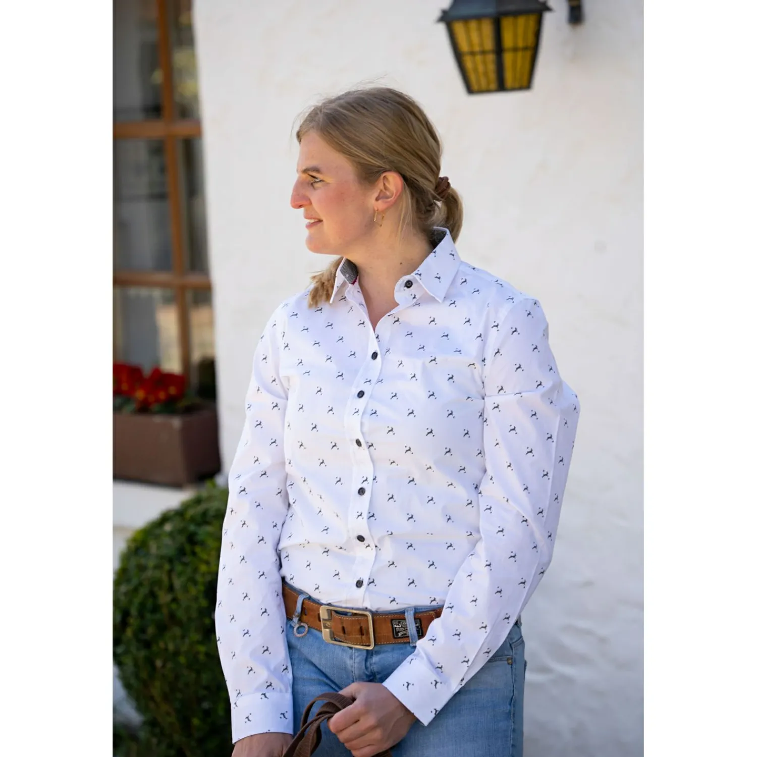 il Lago Sie Bluse Hirschlein Damen (Weiß)<Damen Damen Angelshirts & -Oberteile