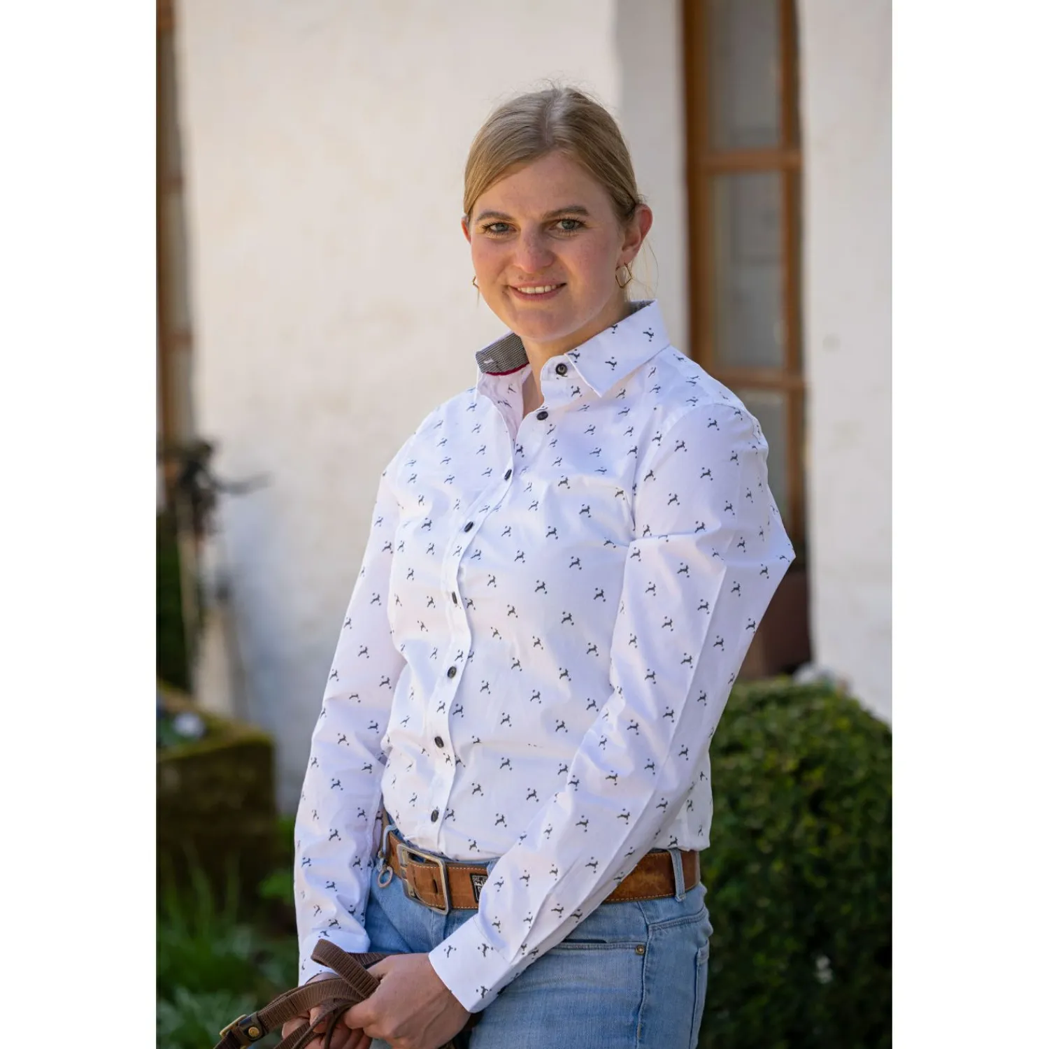 il Lago Sie Bluse Hirschlein Damen (Weiß)<Damen Damen Angelshirts & -Oberteile