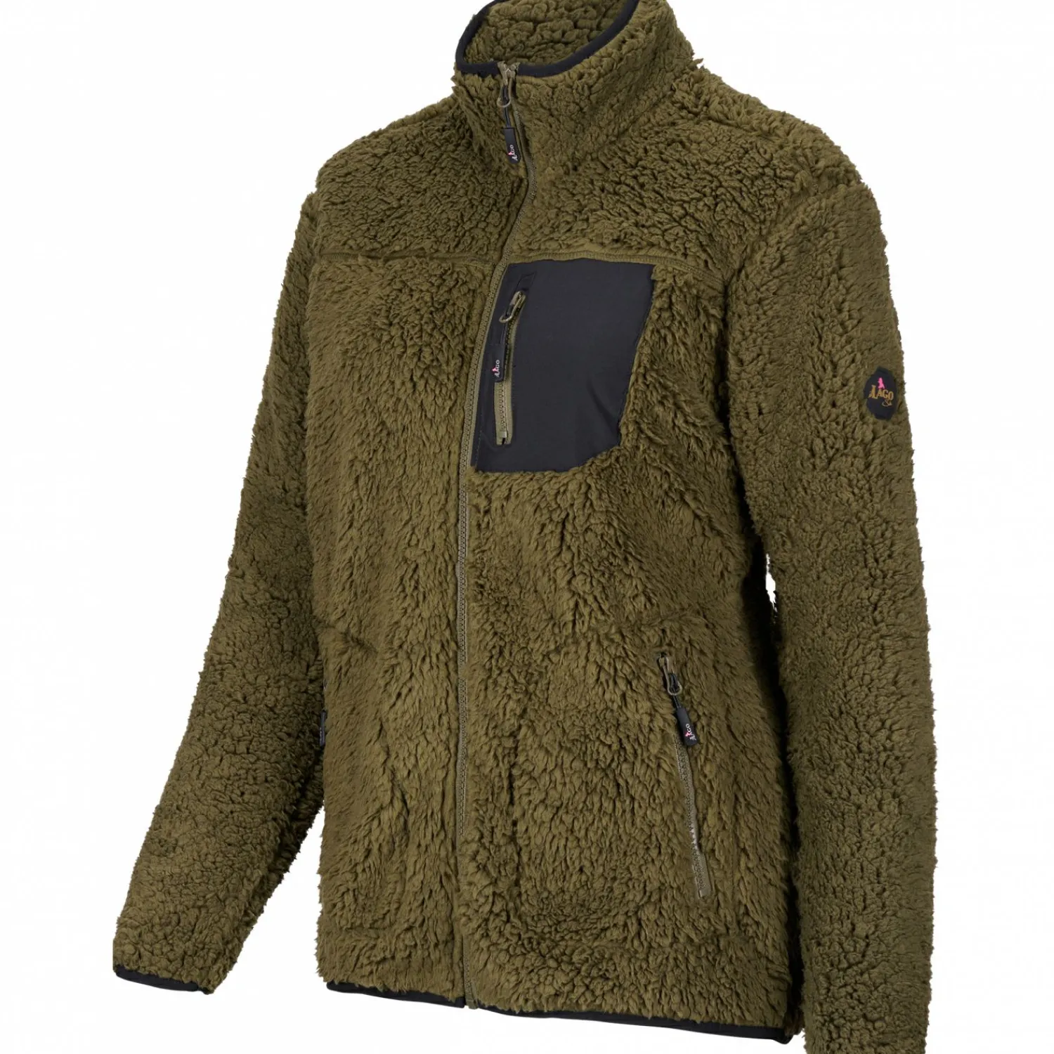Outlet Faserpelzjacke Alva Damen (Oliv/Schwarz) Damen Damen Angeljacken & -Westen