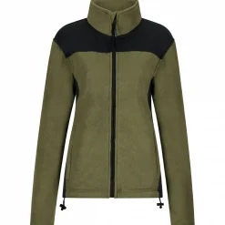 New Fleecejacke Amira Damen (Oliv/Schwarz) Damen Damen Angeljacken & -Westen