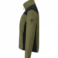 New Fleecejacke Amira Damen (Oliv/Schwarz) Damen Damen Angeljacken & -Westen