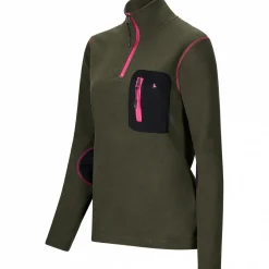 Sale Fleecetroyer Caya Damen (Oliv) Damen Damen Angelshirts & -Oberteile