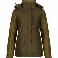 Outlet Funktionsjacke Huntress Damen (Dunkeloliv/Braun) Damen Damen Angeljacken & -Westen