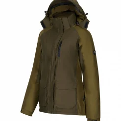 Outlet Funktionsjacke Huntress Damen (Dunkeloliv/Braun) Damen Damen Angeljacken & -Westen