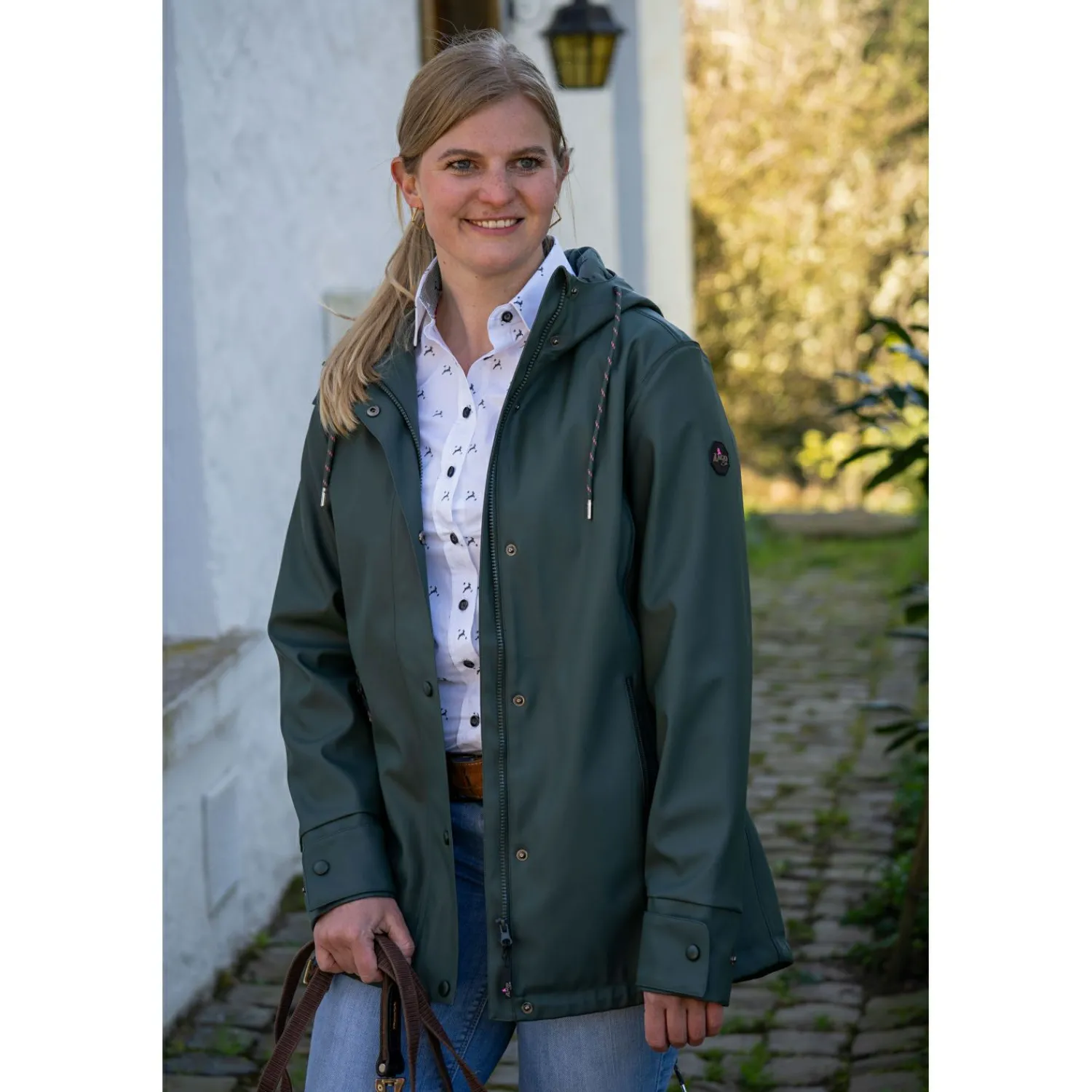 il Lago Sie Regenjacke Hirschlein Damen (Oliv)<Damen Damen Angeljacken & -Westen