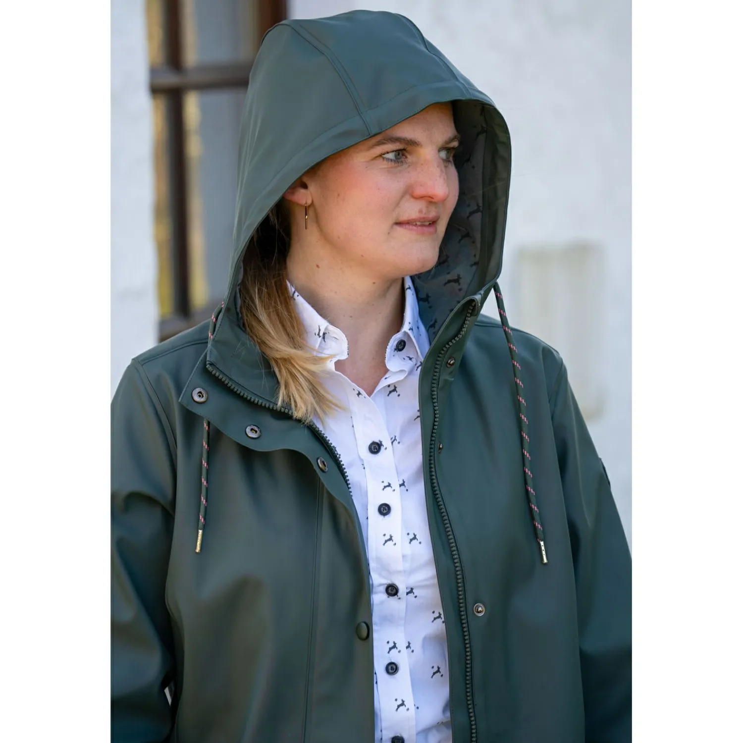 il Lago Sie Regenjacke Hirschlein Damen (Oliv)<Damen Damen Angeljacken & -Westen