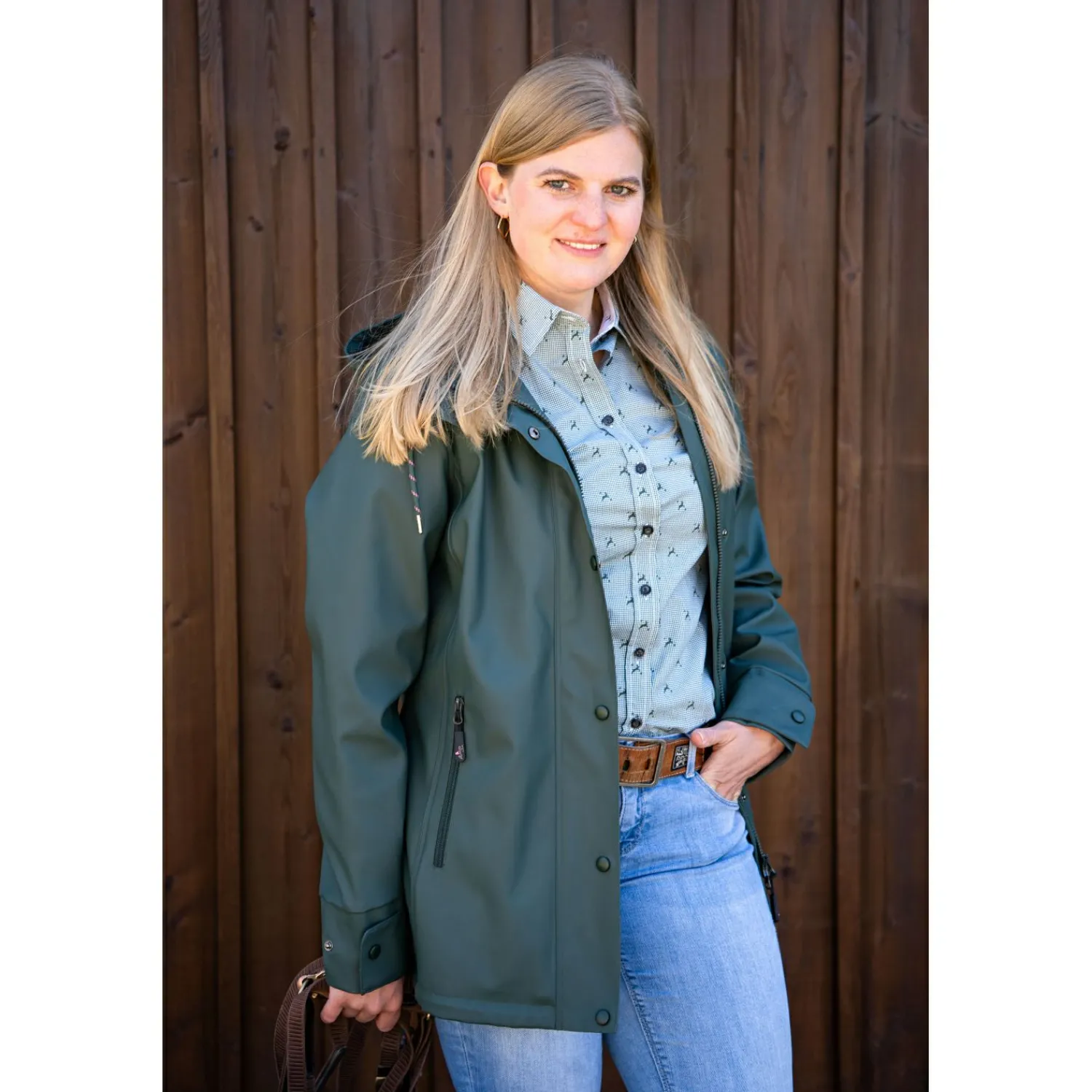 il Lago Sie Regenjacke Hirschlein Damen (Oliv)<Damen Damen Angeljacken & -Westen