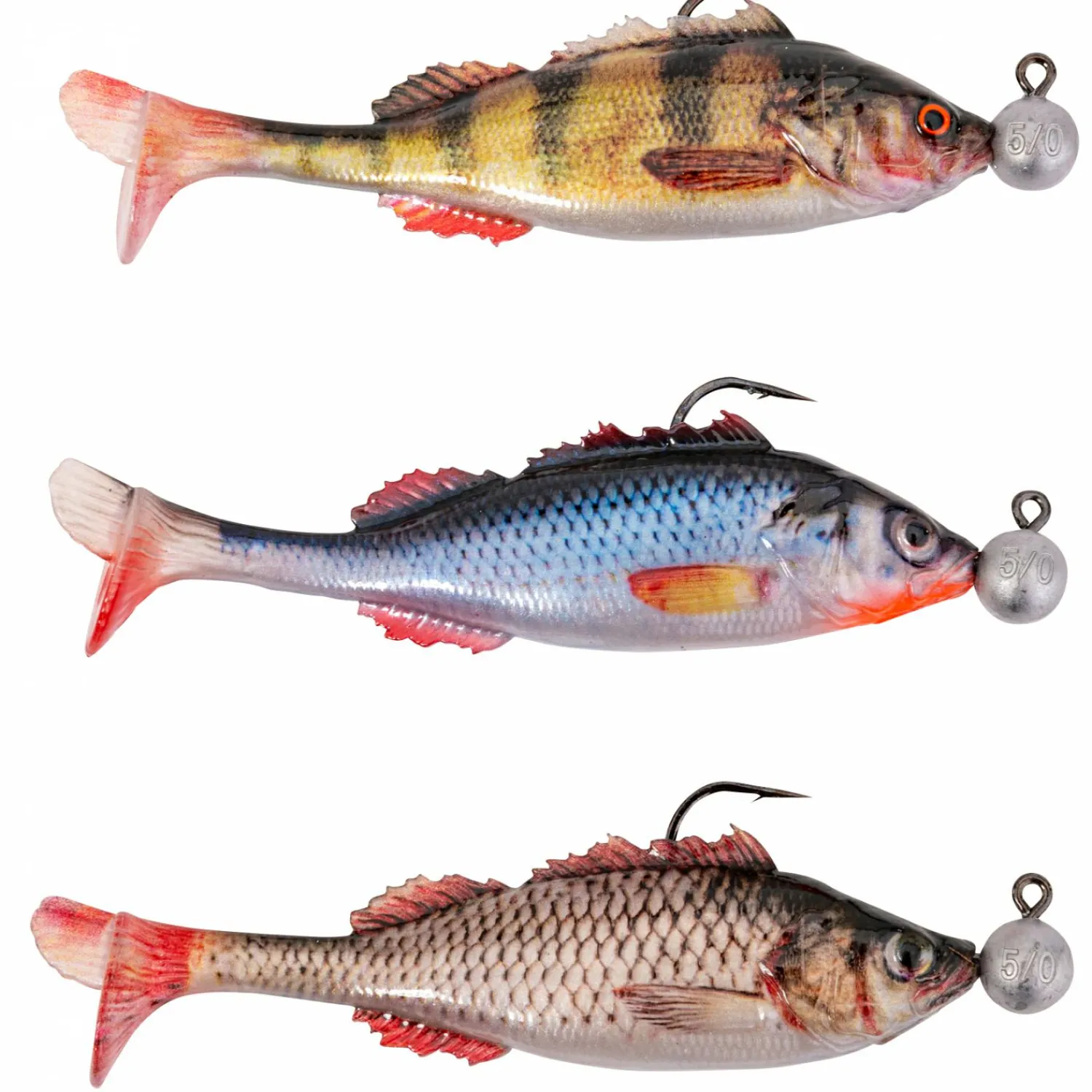 Iron Claw Real Shad Kit 2< Gummiköder ·Fertig Montierte Gummifische