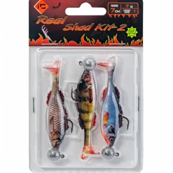 Iron Claw Real Shad Kit 2< Gummiköder ·Fertig Montierte Gummifische
