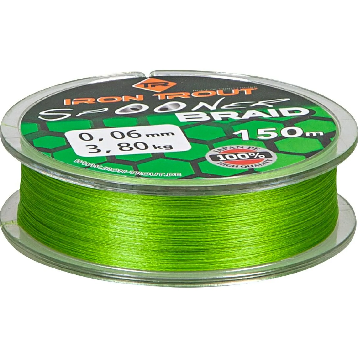Iron Trout Angelschnur Spooner Braid (camo grün, 150 m)< Forellenschnüre|Forellenschnüre