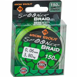 Iron Trout Angelschnur Spooner Braid (camo grün, 150 m)< Forellenschnüre|Forellenschnüre