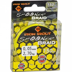 Iron Trout Angelschnur Spooner Braid (gelb, 150 m)< Forellenschnüre|Forellenschnüre