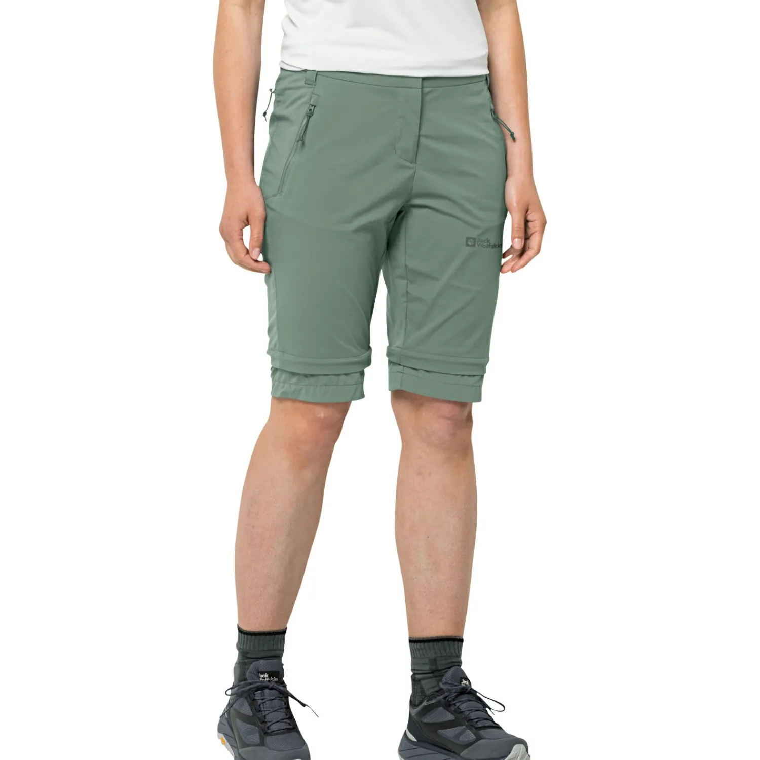 Jack Wolfskin Glastal Zip Off Pants W Damen (Picnic Green)< Outdoor- & Angler-Cargohosen