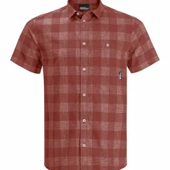 Jack Wolfskin Highlands Shirt M Herren (Barn Red)< Outdoor- & Angelhemden
