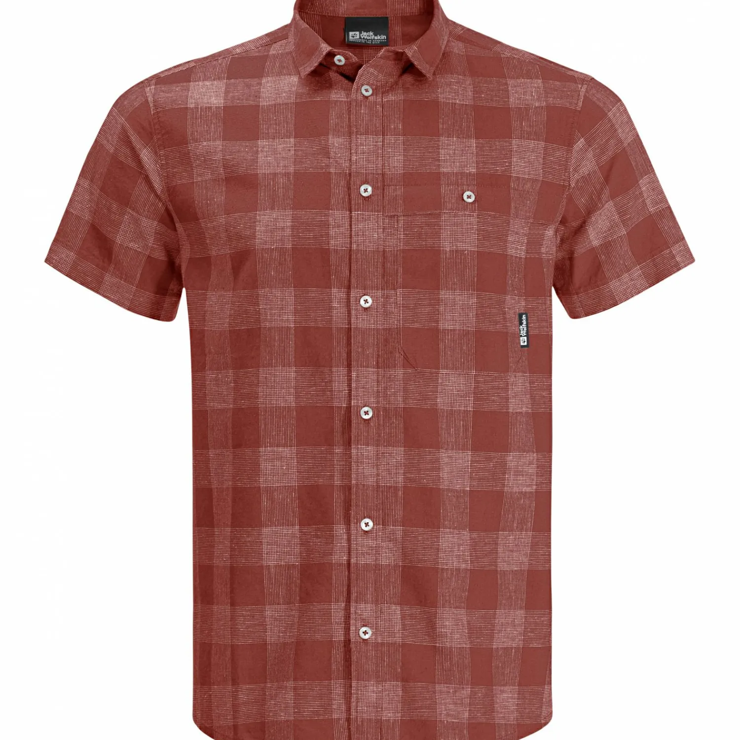 Jack Wolfskin Highlands Shirt M Herren (Barn Red)< Outdoor- & Angelhemden