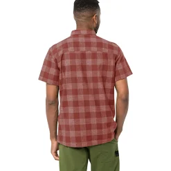 Jack Wolfskin Highlands Shirt M Herren (Barn Red)< Outdoor- & Angelhemden