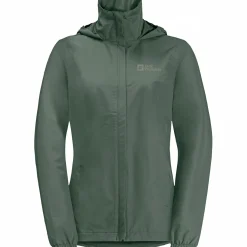 Jack Wolfskin Stormy Point 2L Jkt W Damen (Hedge Green)<Damen Damen Angeljacken & -Westen