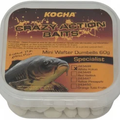 New Crazy Action Baits Mini Wafter Dumbells (Kokos) Karpfenfutter·Boilies & Popup Boilies|Karpfenfutter
