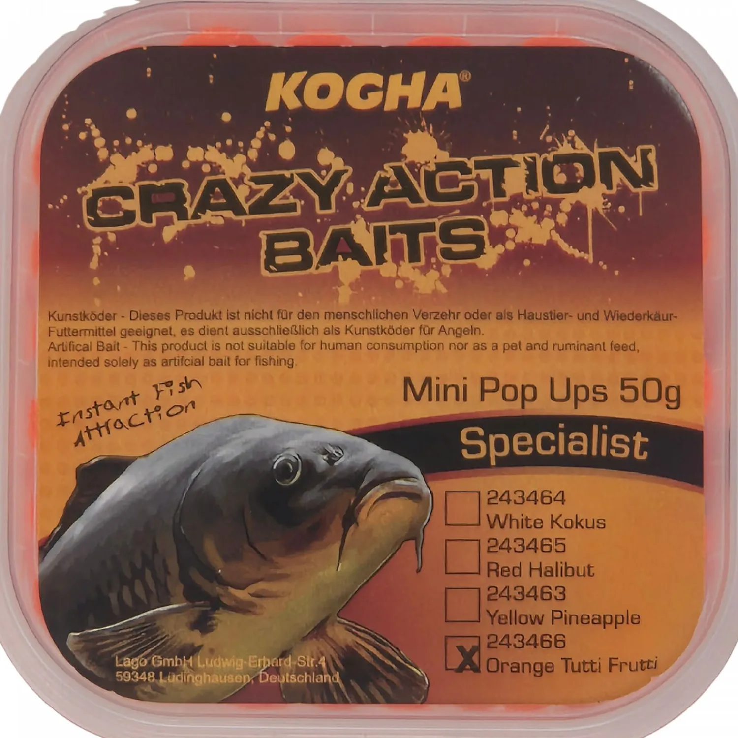 Hot Crazy Action Baits Mini Pop Ups (Tutti Frutti) Karpfenfutter|Karpfenfutter·Boilies & Popup Boilies
