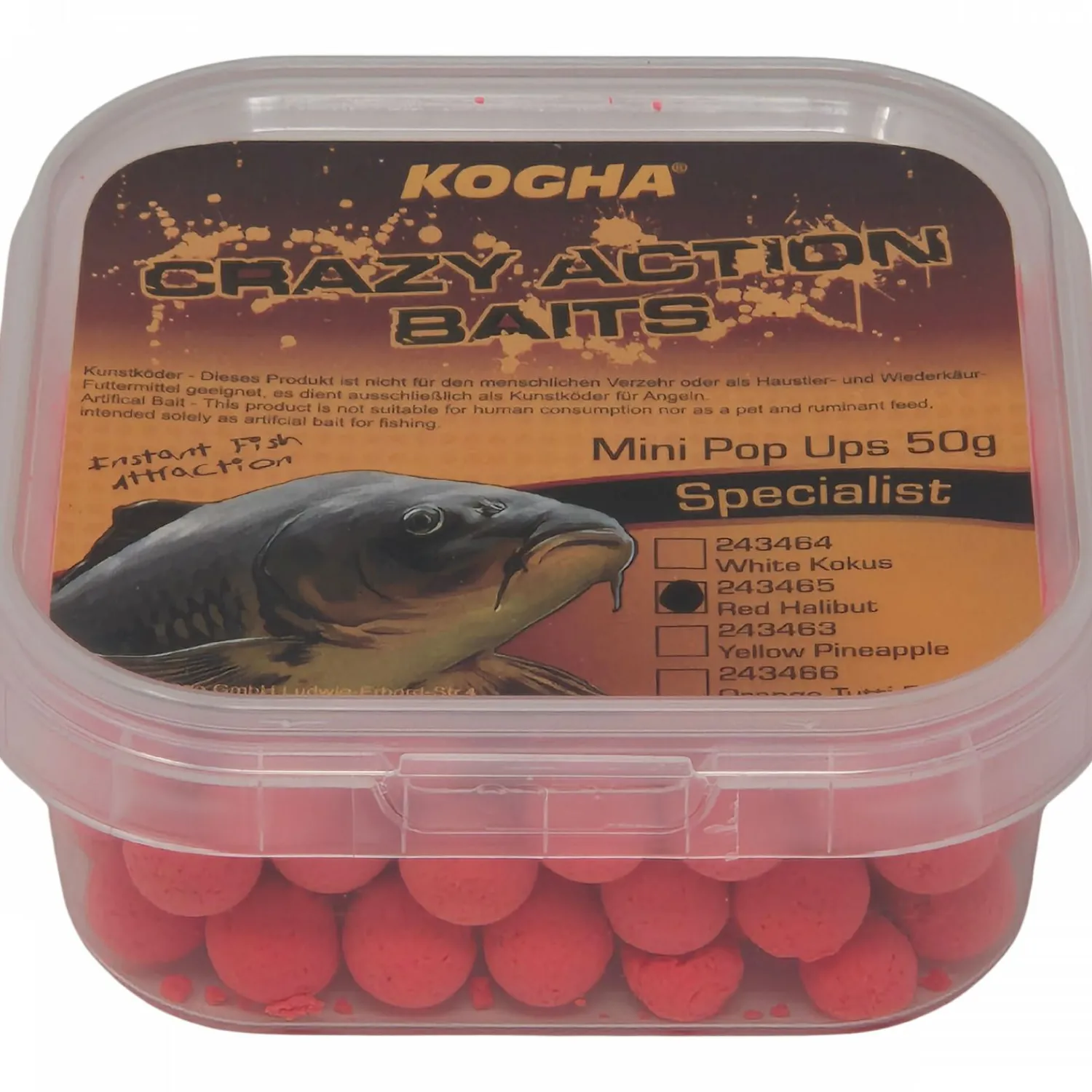 Kogha Crazy Action Baits Mini Pop Ups (Halibut)< Karpfenfutter|Karpfenfutter·Boilies & Popup Boilies
