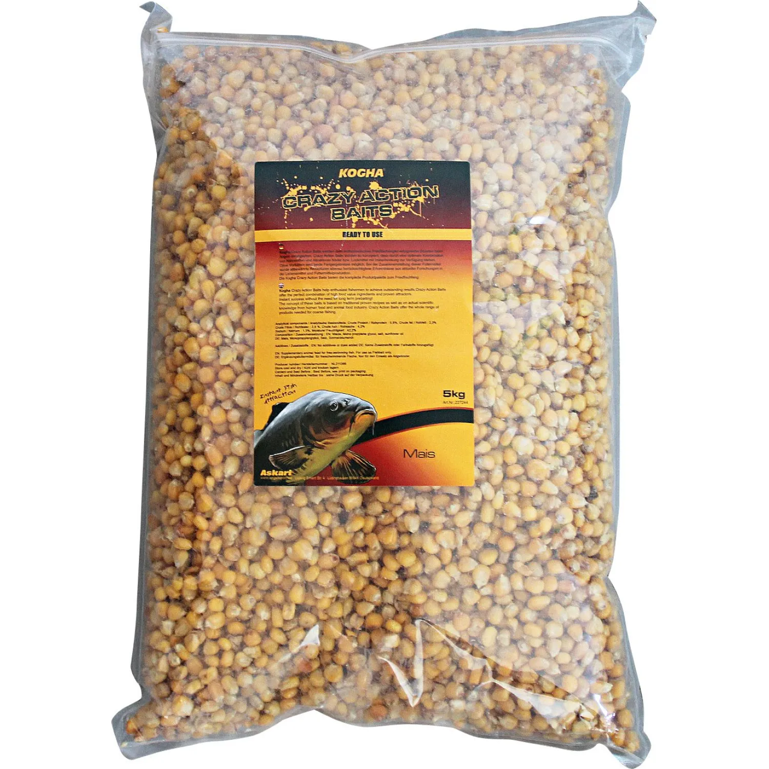 Kogha Crazy Action Baits Particle Weekend Bag (Mais)< Karpfenfutter|Karpfenfutter·Partikelköder & Angel-Pellets