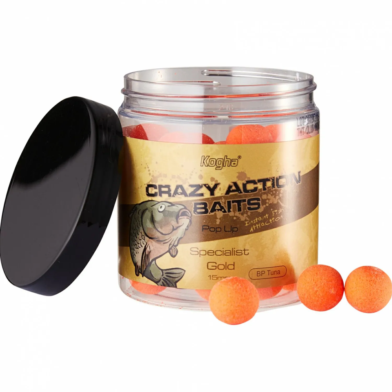 Pop Up Boilies Crazy Action Baits Specialist Gold (Black Pepper Tuna) Karpfenfutter·Boilies & Popup Boilies|Karpfenfutter