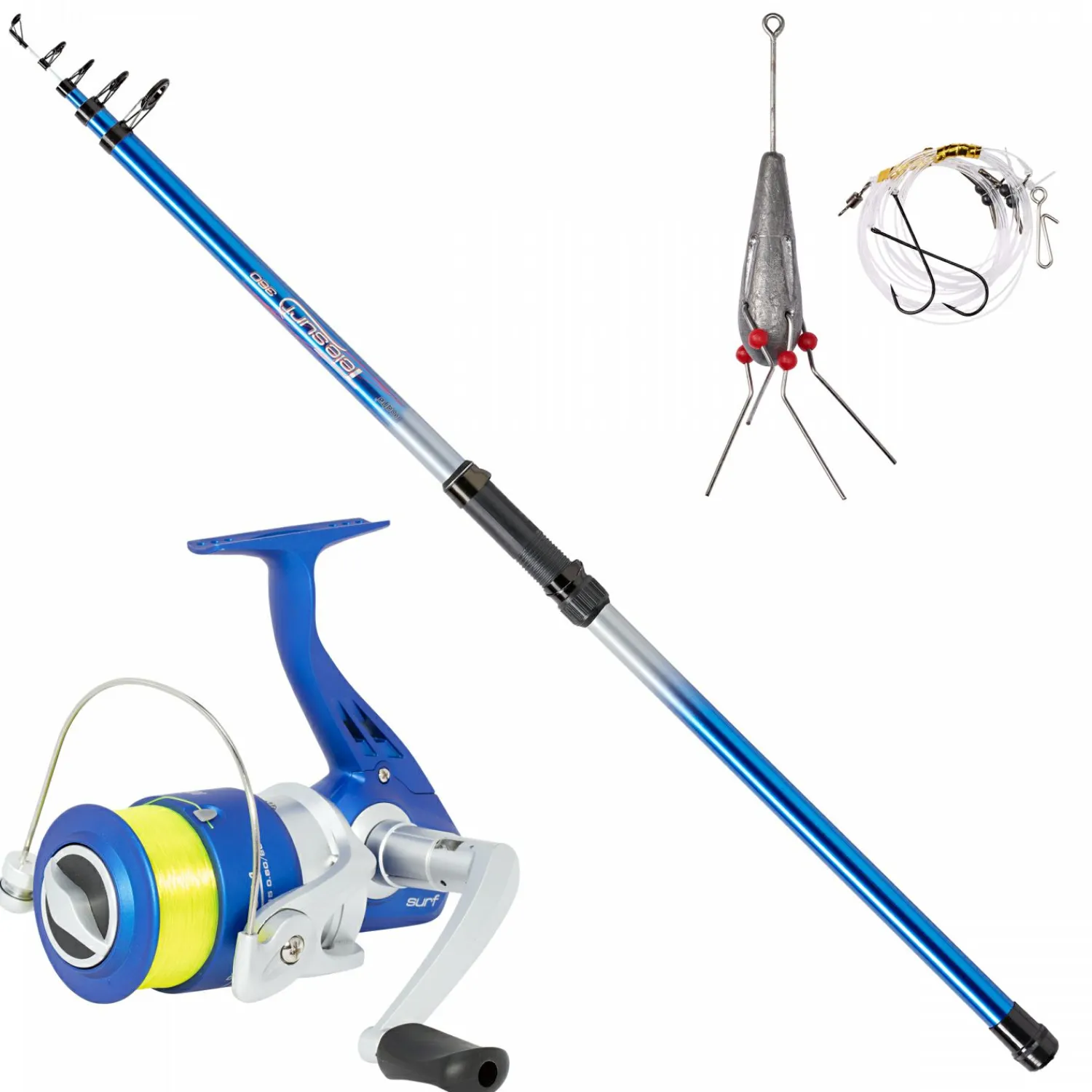 Clearance Surf-Combo Molen-/Tele Meeres-Angelsets|Meeres-Angelsets