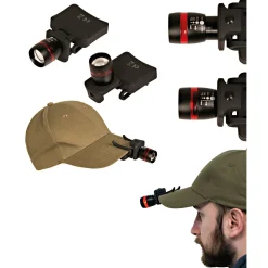 Kopflampe Cap Light LED Cree M. Zoom< Angellampen Und Co.|Angelboote ·Kopflampen