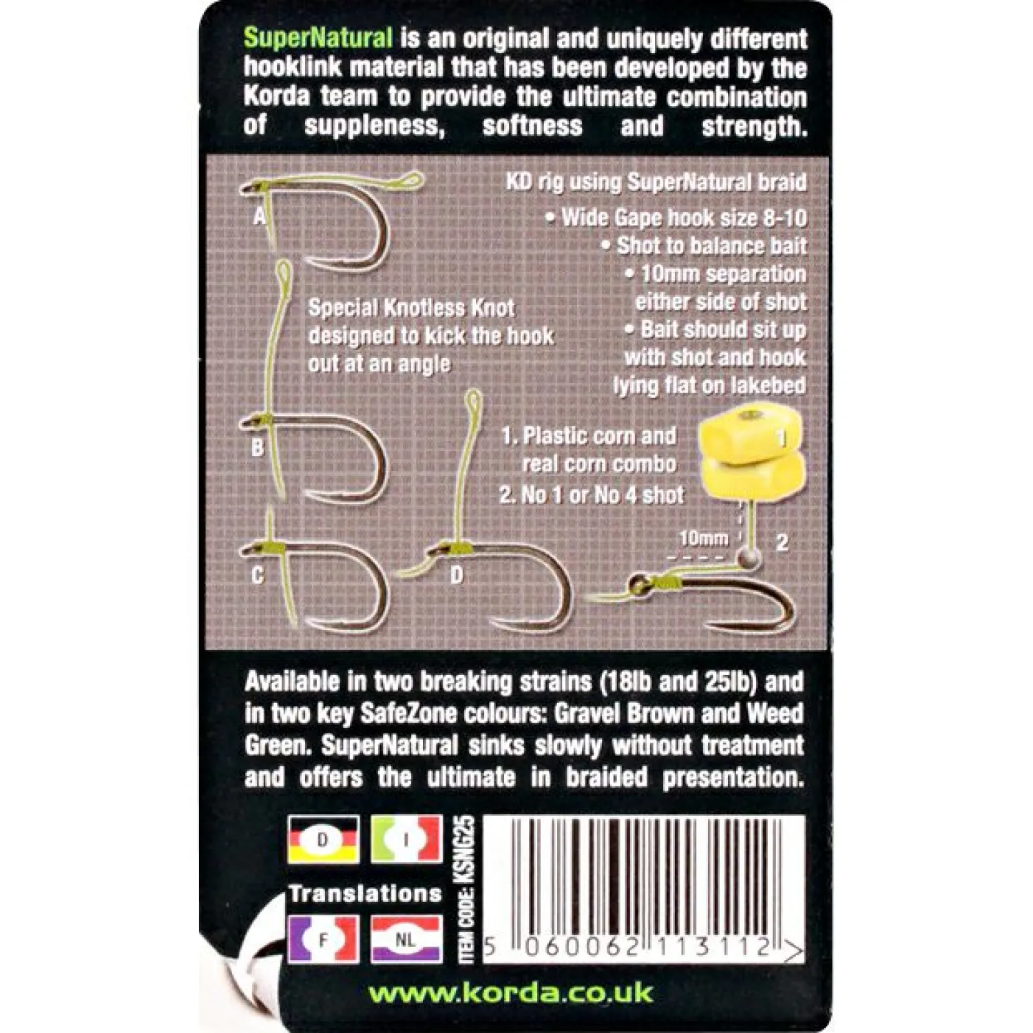 Korda Vorfachmaterial Super Natural Vorfachmaterial (braun)< Karpfenschnüre|Karpfenschnüre