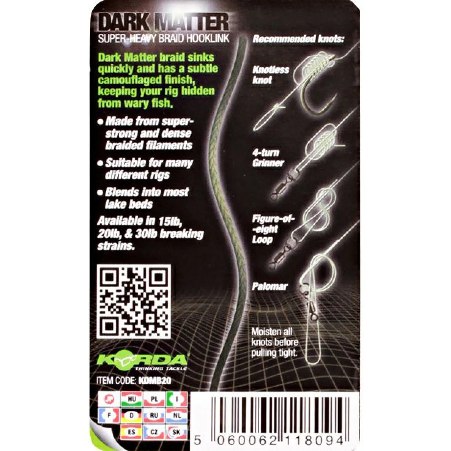 Sale Vorfachschnur Dark Matter Braid (20 m) Vorfachschnüre