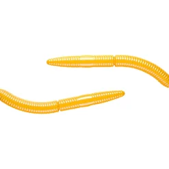 Best Fatty D´Worm (Dark Yellow) Raubfischangeln Kunstköder|Gummiköder ·Gummimaden & Gummiwürmer