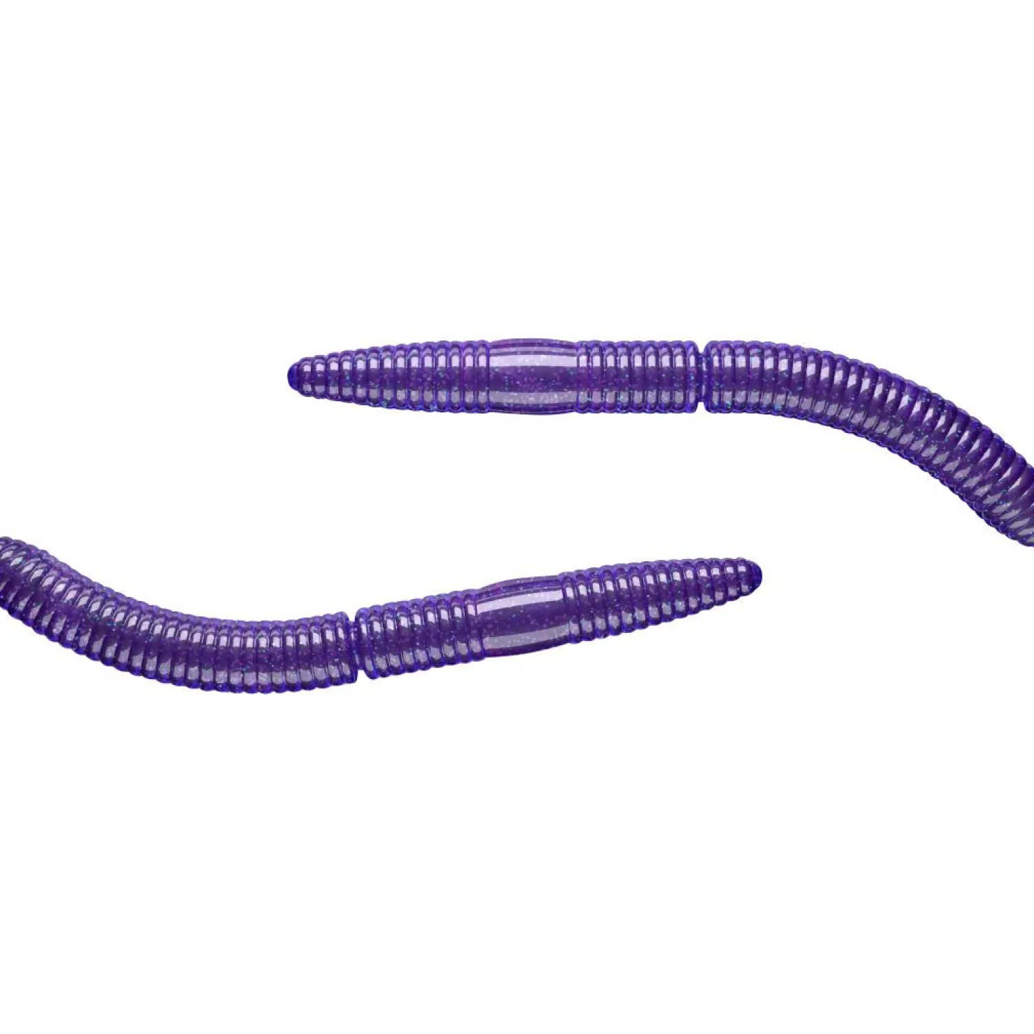 Sale Fatty D´Worm (Purple White Glitter) Raubfischangeln Kunstköder