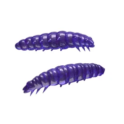 Outlet Larva Kunstköder (purple white glitter) Forellen-Kunstköder