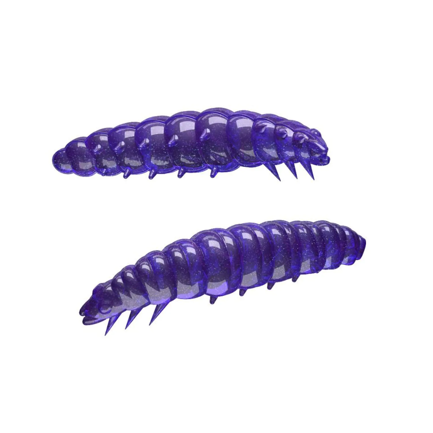 Outlet Larva Kunstköder (purple white glitter) Forellen-Kunstköder