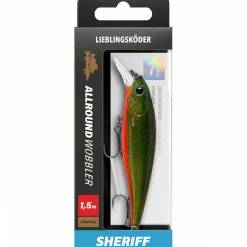 Clearance Lieblingsköder Allroundwobbler (Sheriff) Raubfischangeln Kunstköder|Wobbler