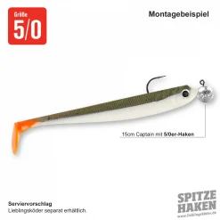 Hot Lieblingsköder Angelhaken Spitze (5/0) Jigköpfe & Köder-Rasseln|Raubfischangeln Kunstköder