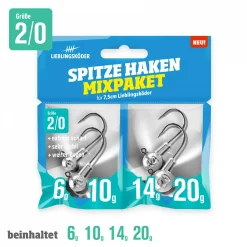 Outlet Lieblingsköder Angelhaken Spitze (2/0 Mixpaket) Raubfischangeln Kunstköder|Jigköpfe & Köder-Rasseln