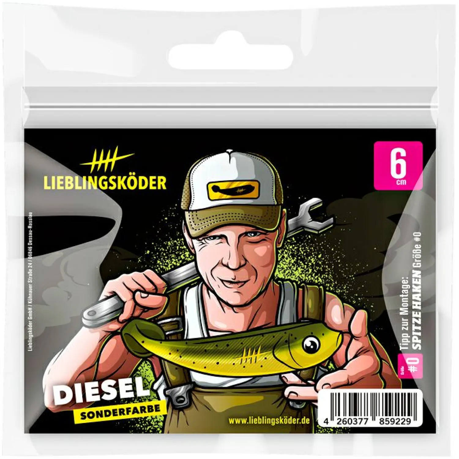 Lieblingsköder Barschköder (6 cm, Diesel) Raubfischangeln Kunstköder