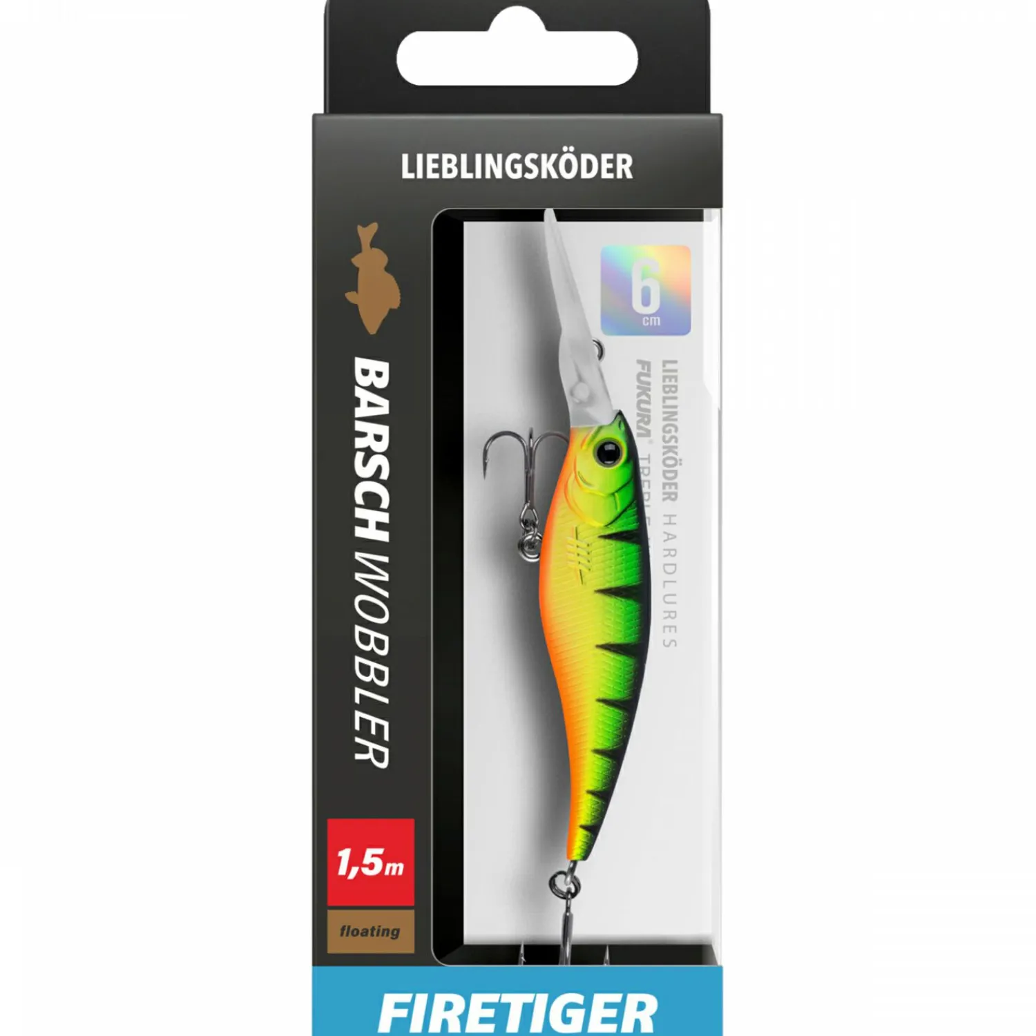 Hot Lieblingsköder Barschwobbler (Firetiger) Wobbler|Raubfischangeln Kunstköder